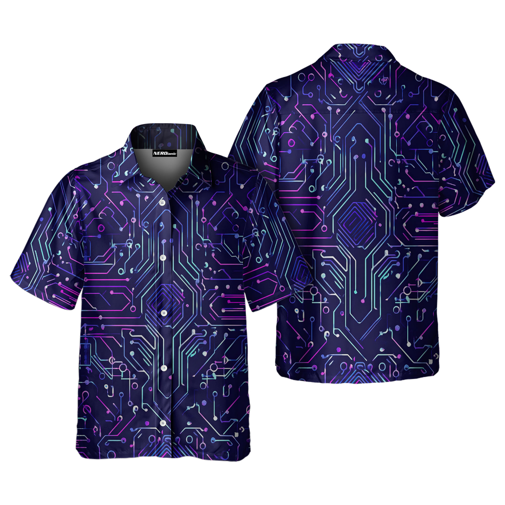 Computer Circuit Boards Science Button Up Shirt