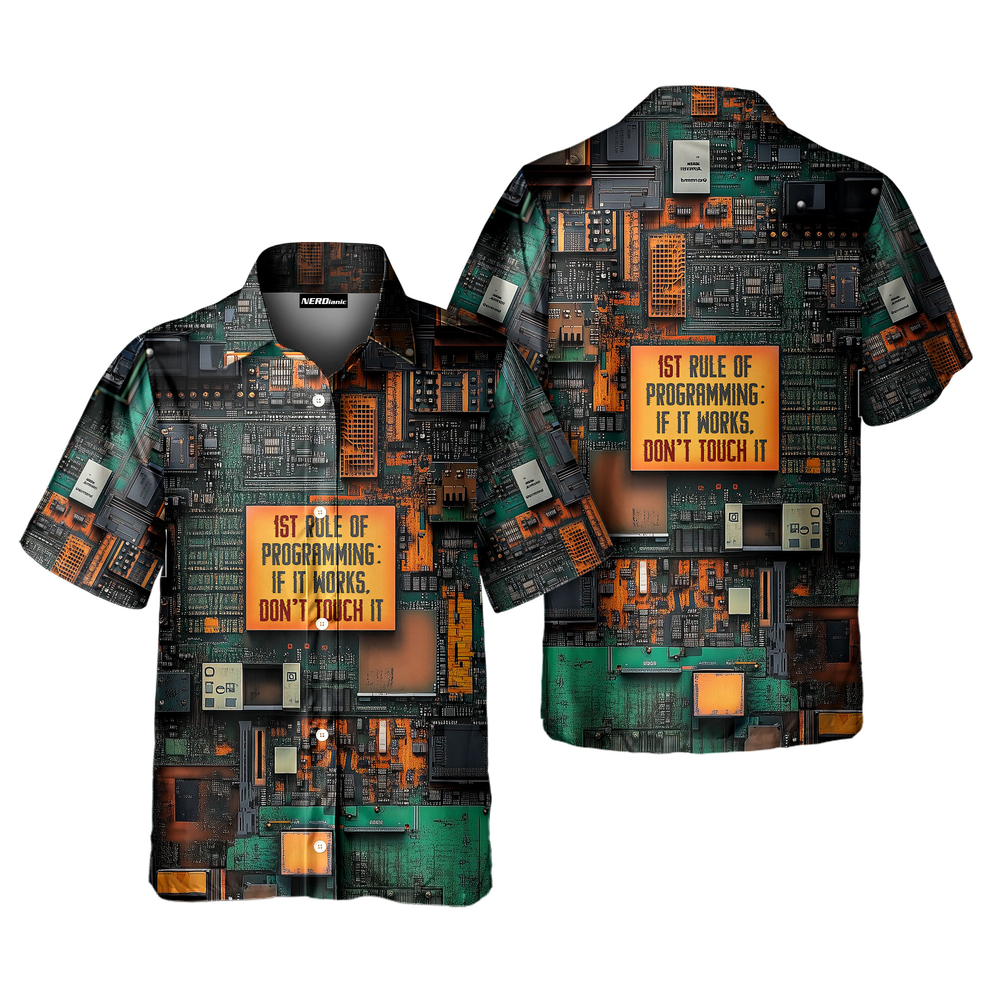 Circuit Boards Science Button Up Shirt
