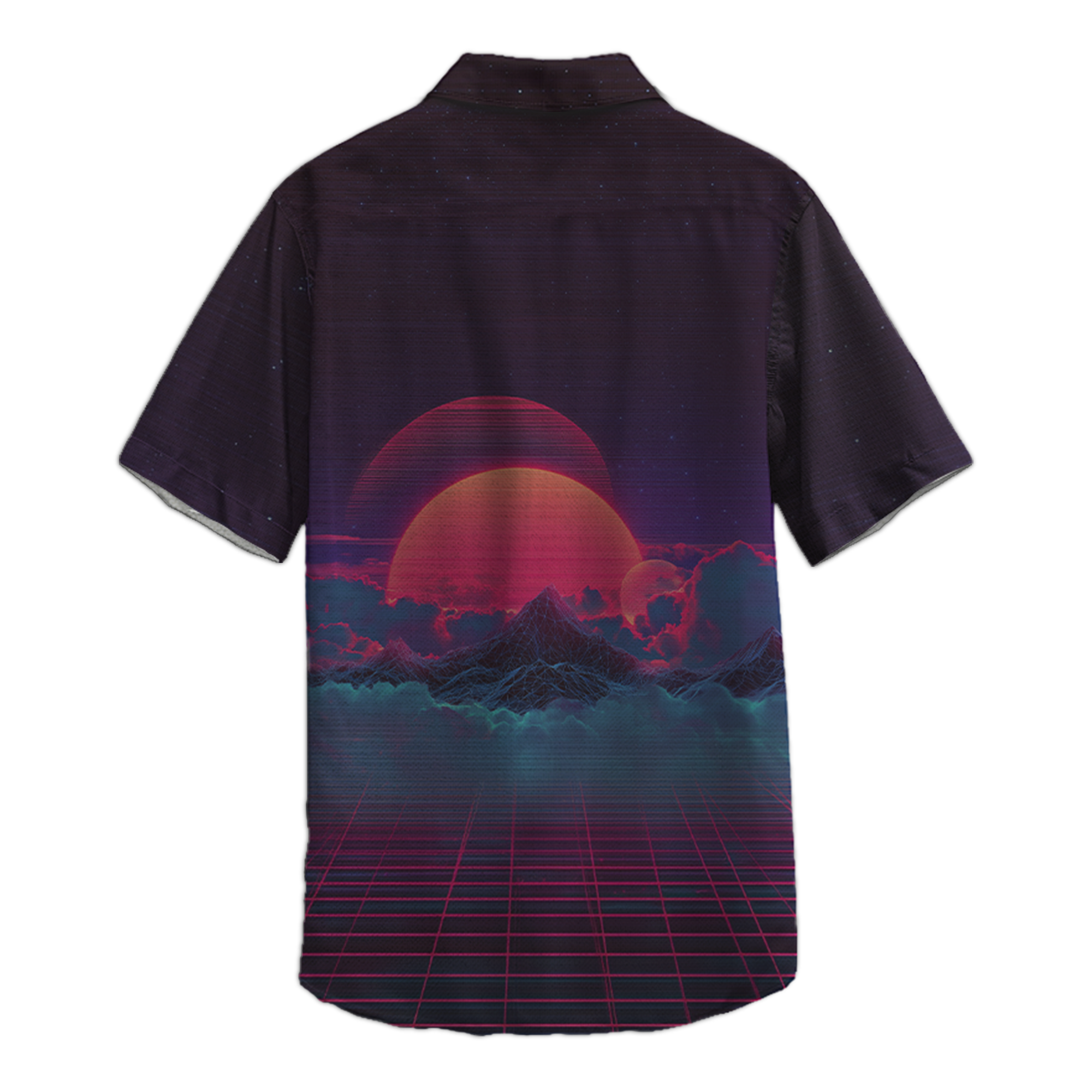 Spacewaves Galaxy Retro Space Button Up Shirt