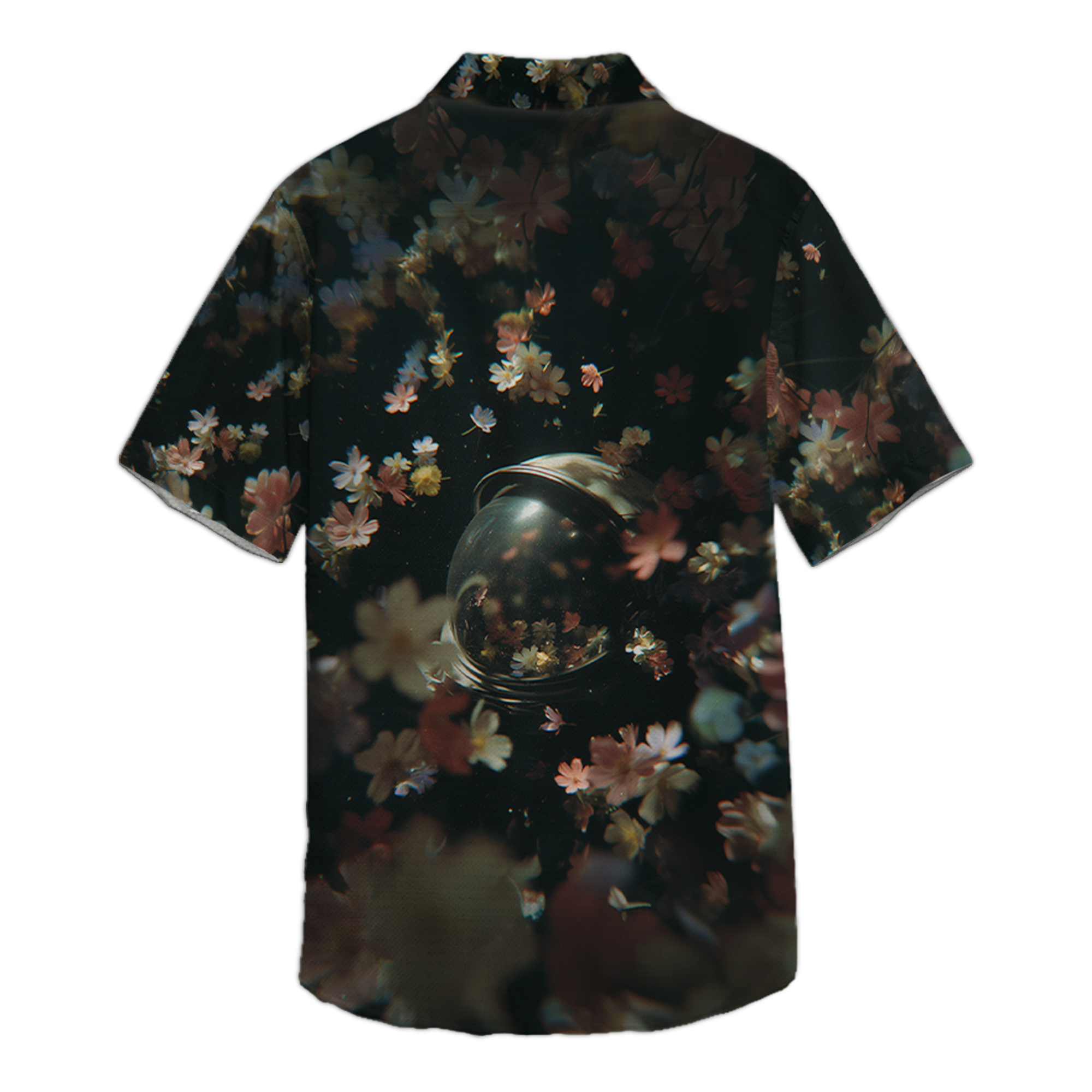 Blossoms Retro Space Button Up Shirt