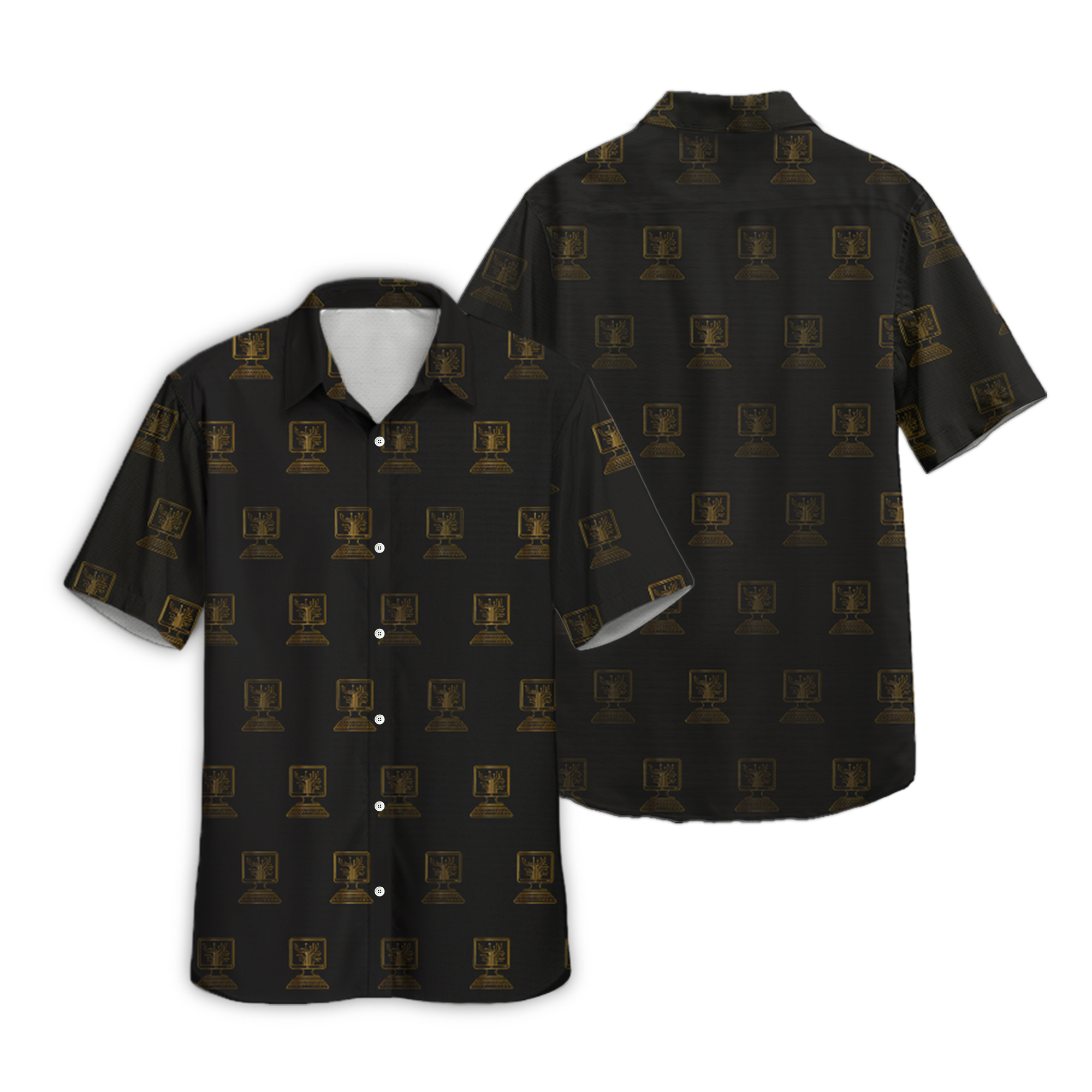 Computer Technology Button Up Shirt