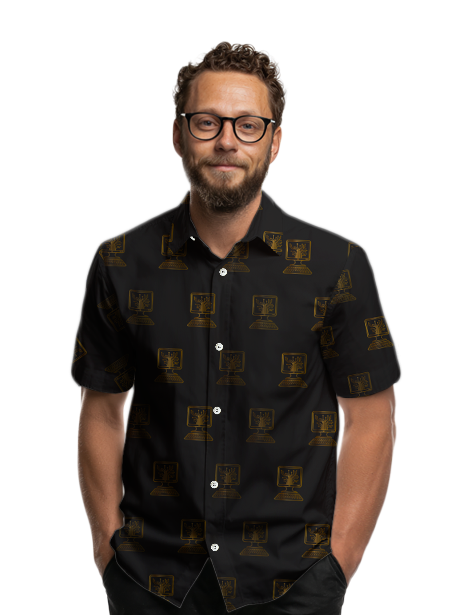 Computer Technology Button Up Shirt