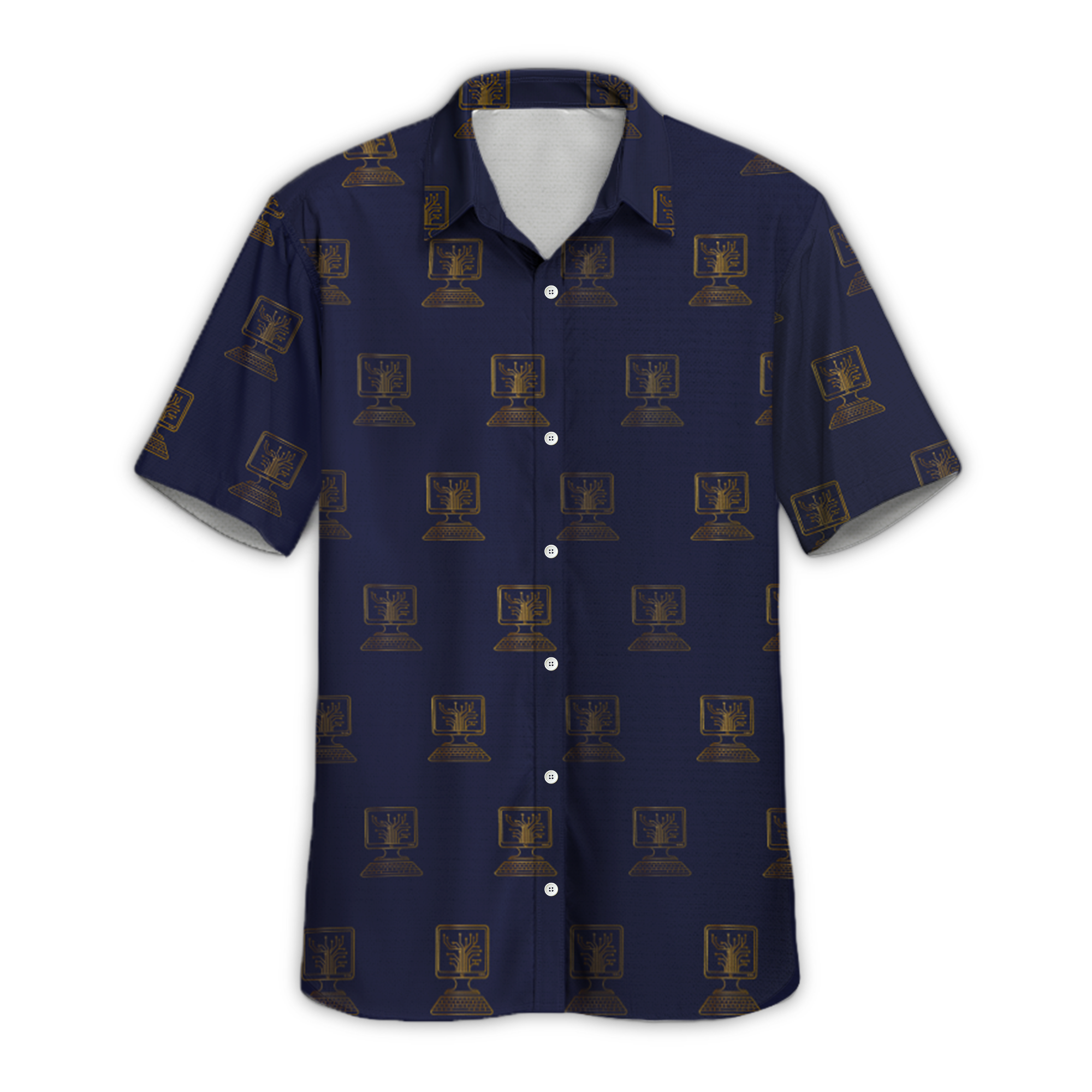 Computer Technology Button Up Shirt
