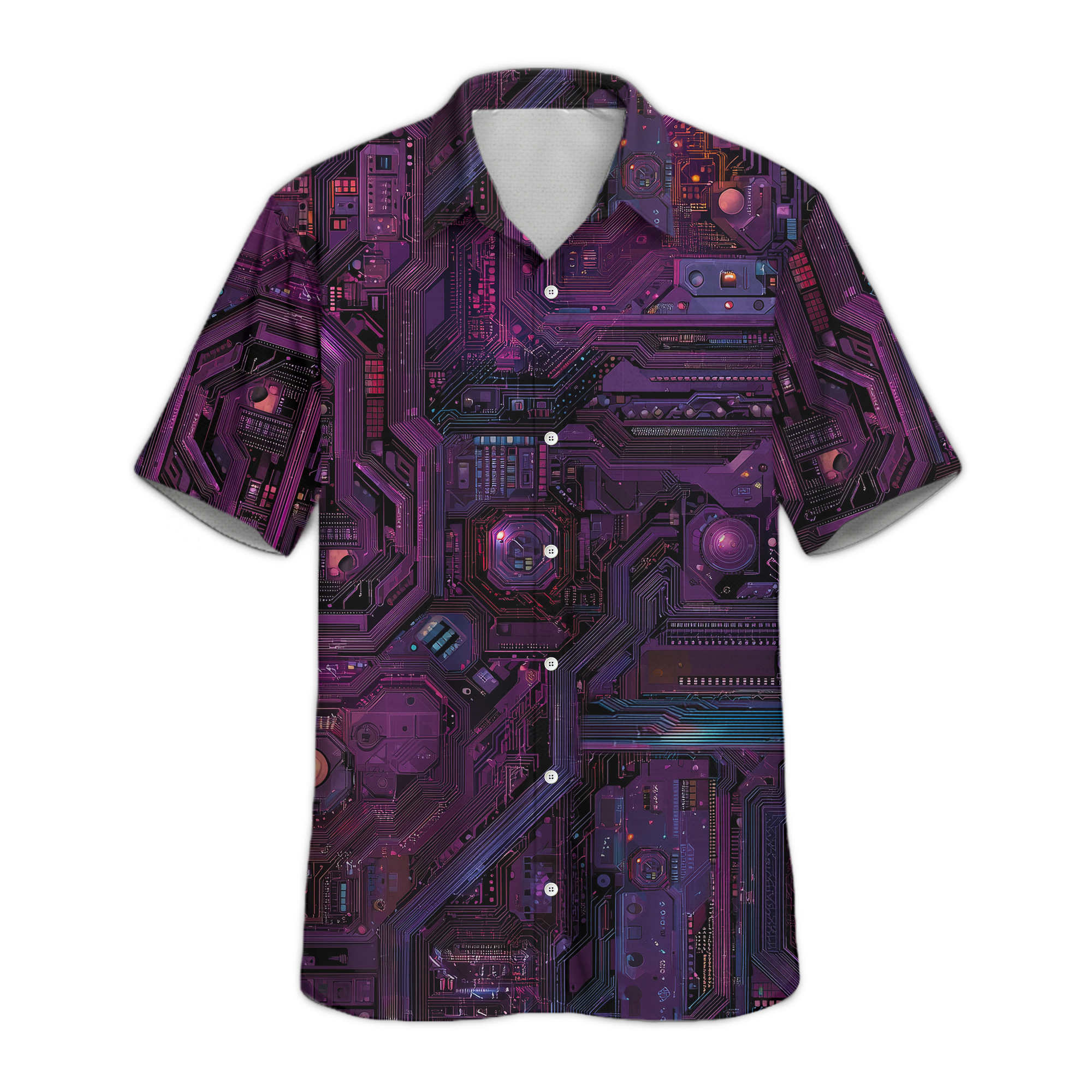 Circuit Board Engineering Button Up Shirt