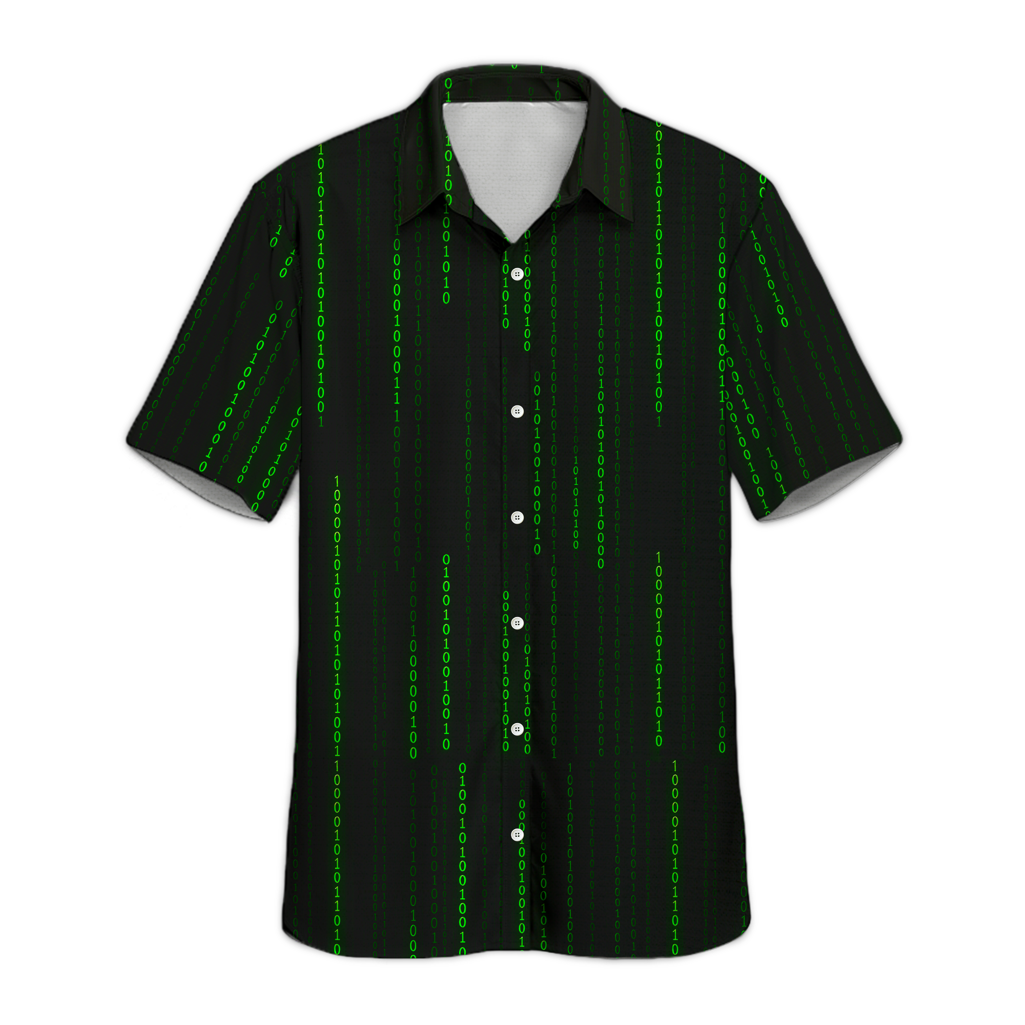 Binary Flow Technology Button Up Shirt