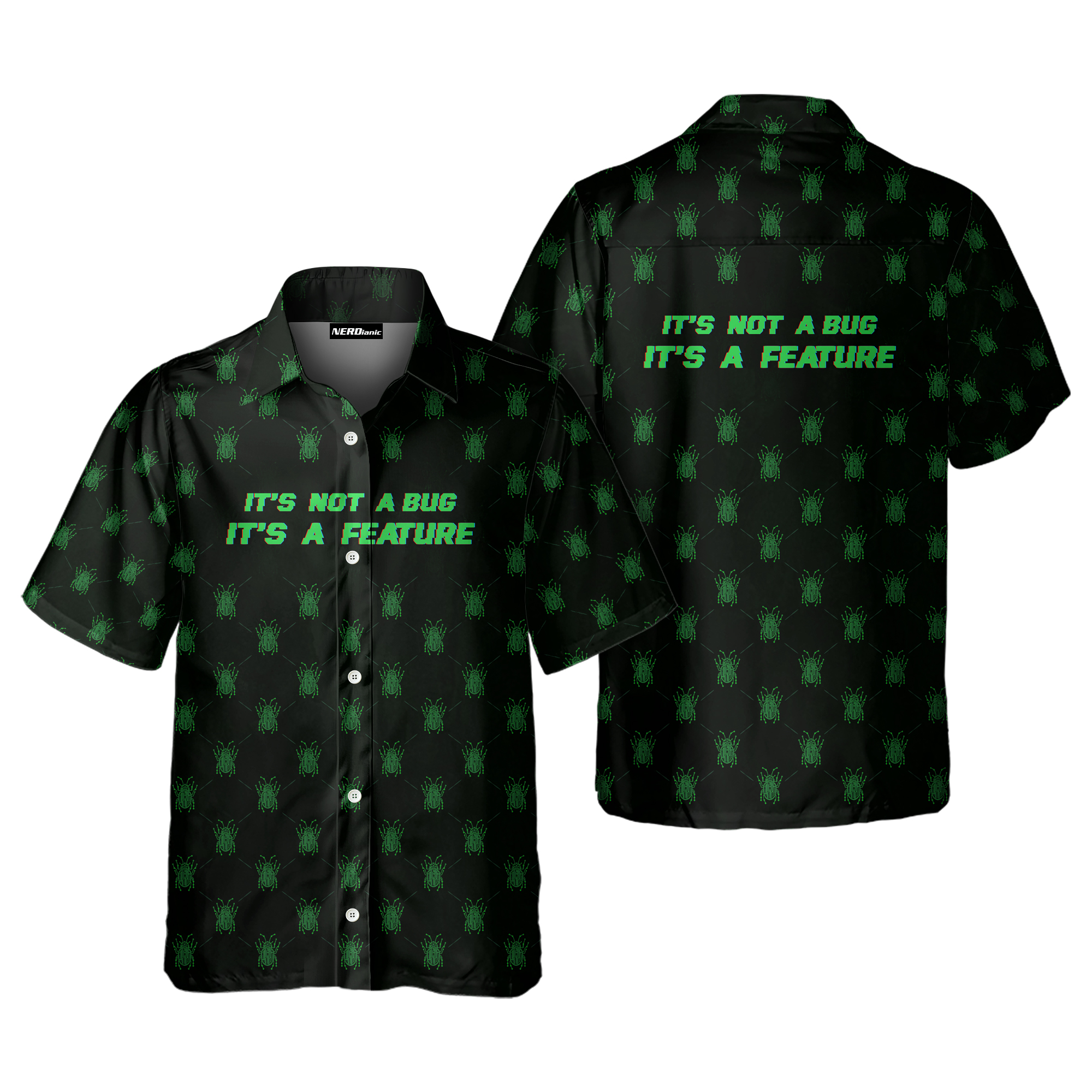 It's Not a Bug- It's a Feature Engineering Button Up Shirt