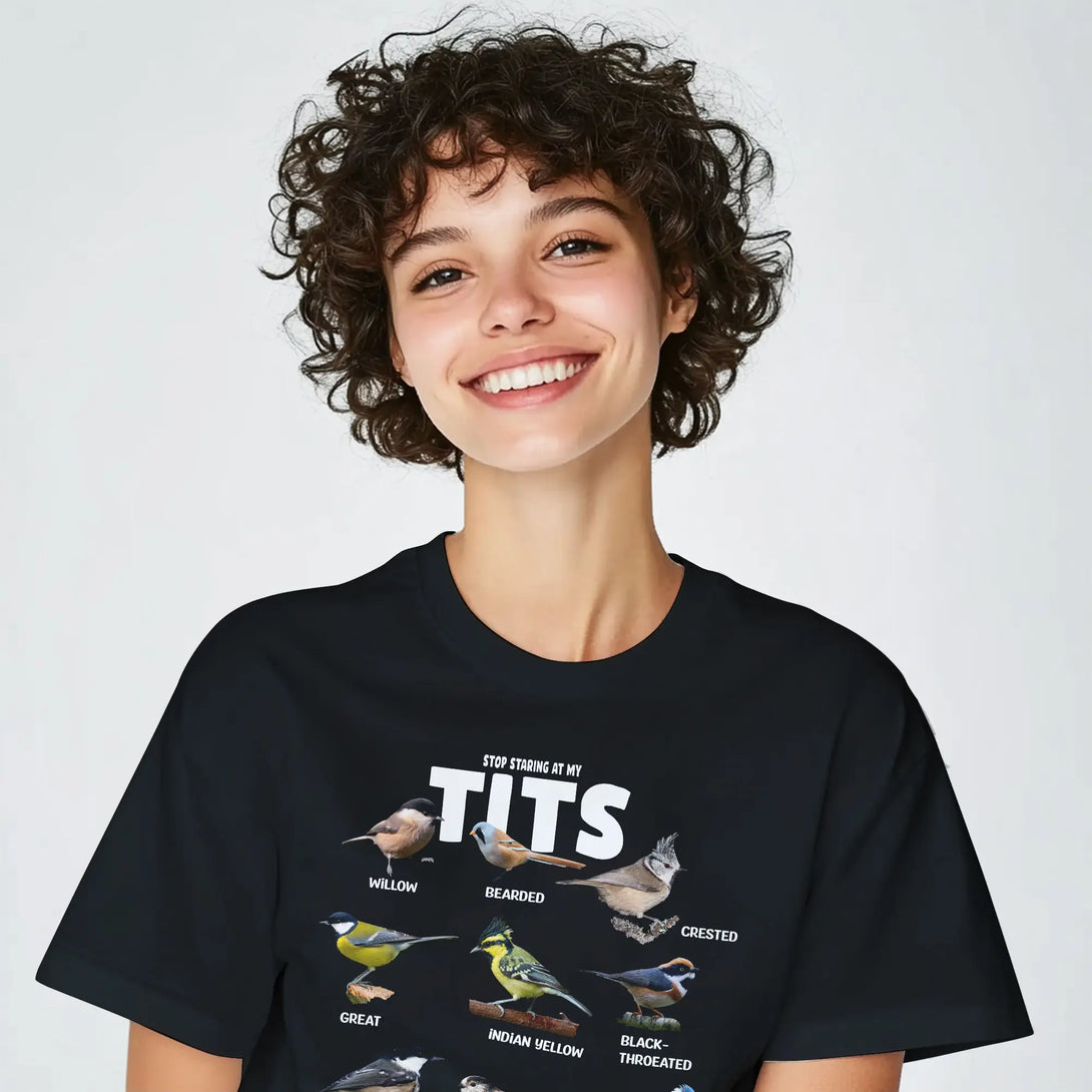 Stop Staring At My Tits Unisex T Shirt