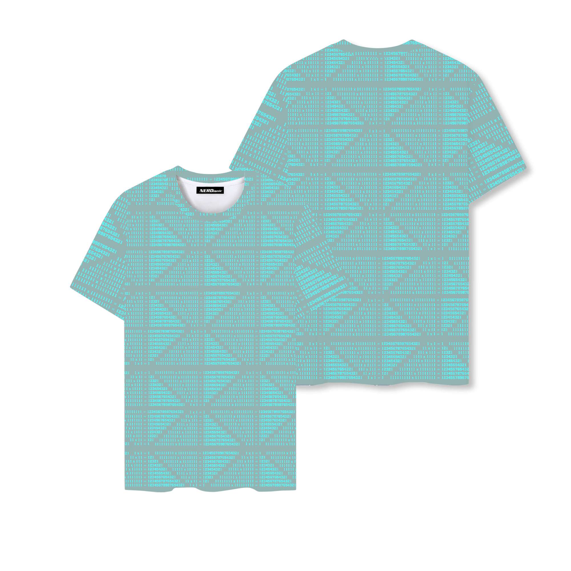 Palindrome Number Patterns Math Nerd Graphic T-Shirt