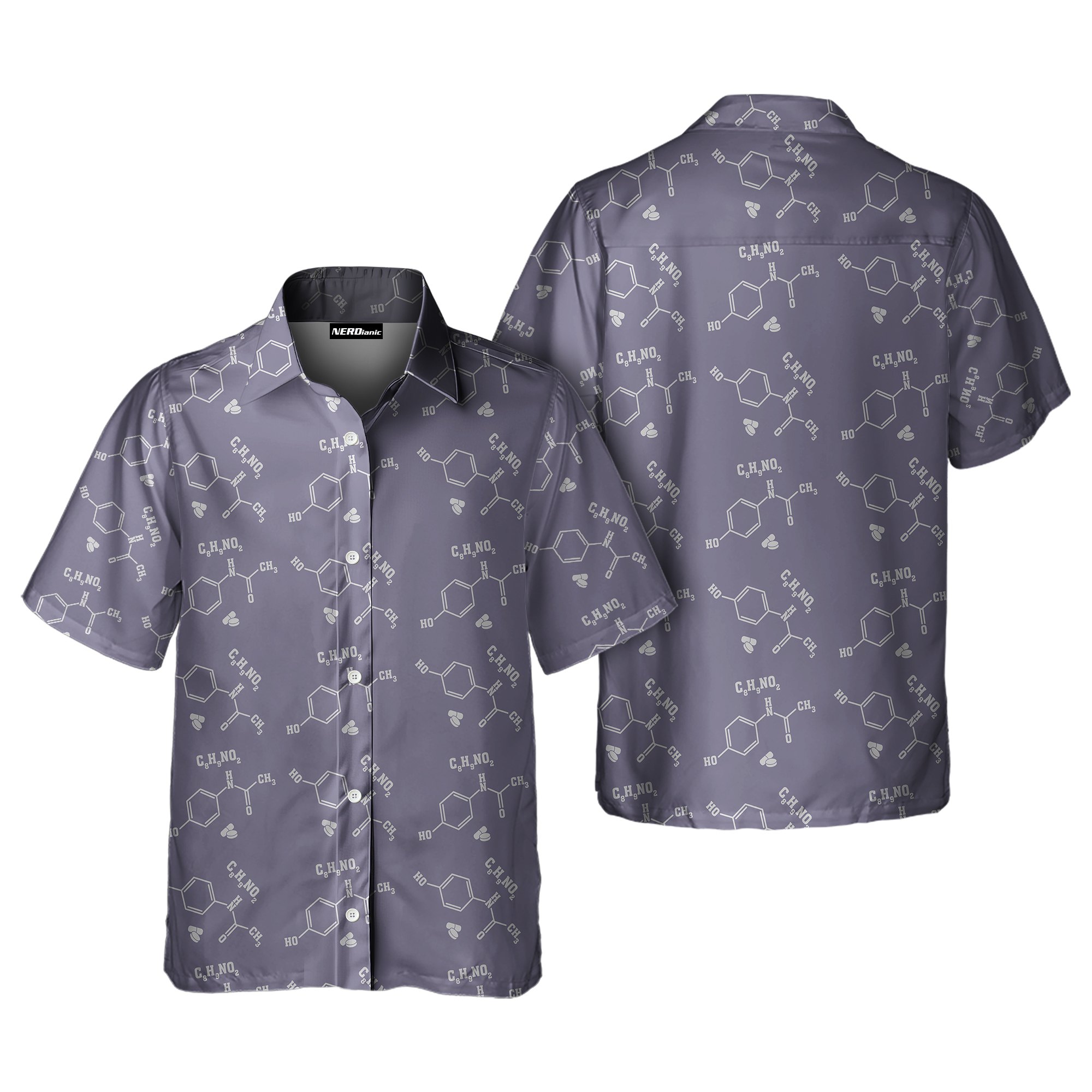 C8H9NO2 Caffeine Backup Plan Button Up Shirt