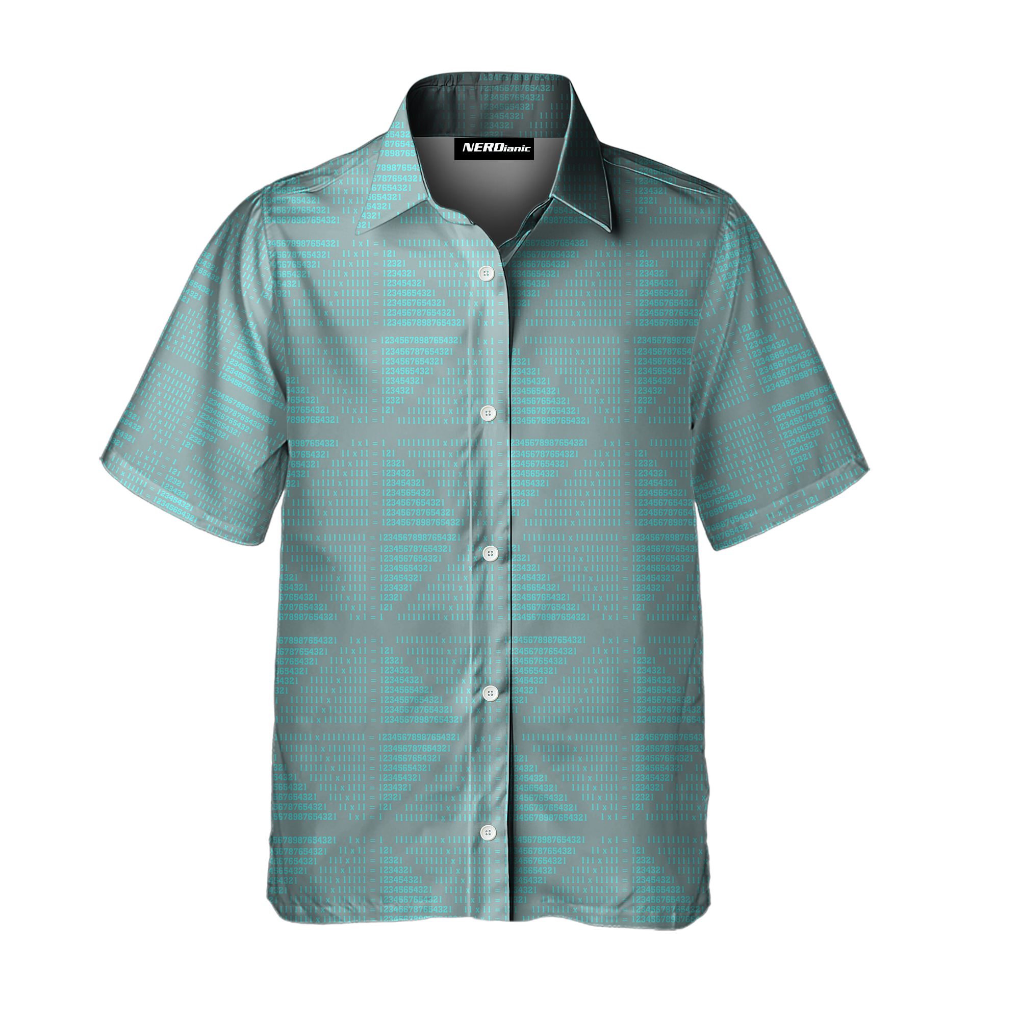 Palindrome Number Patterns Math Button Up Shirt