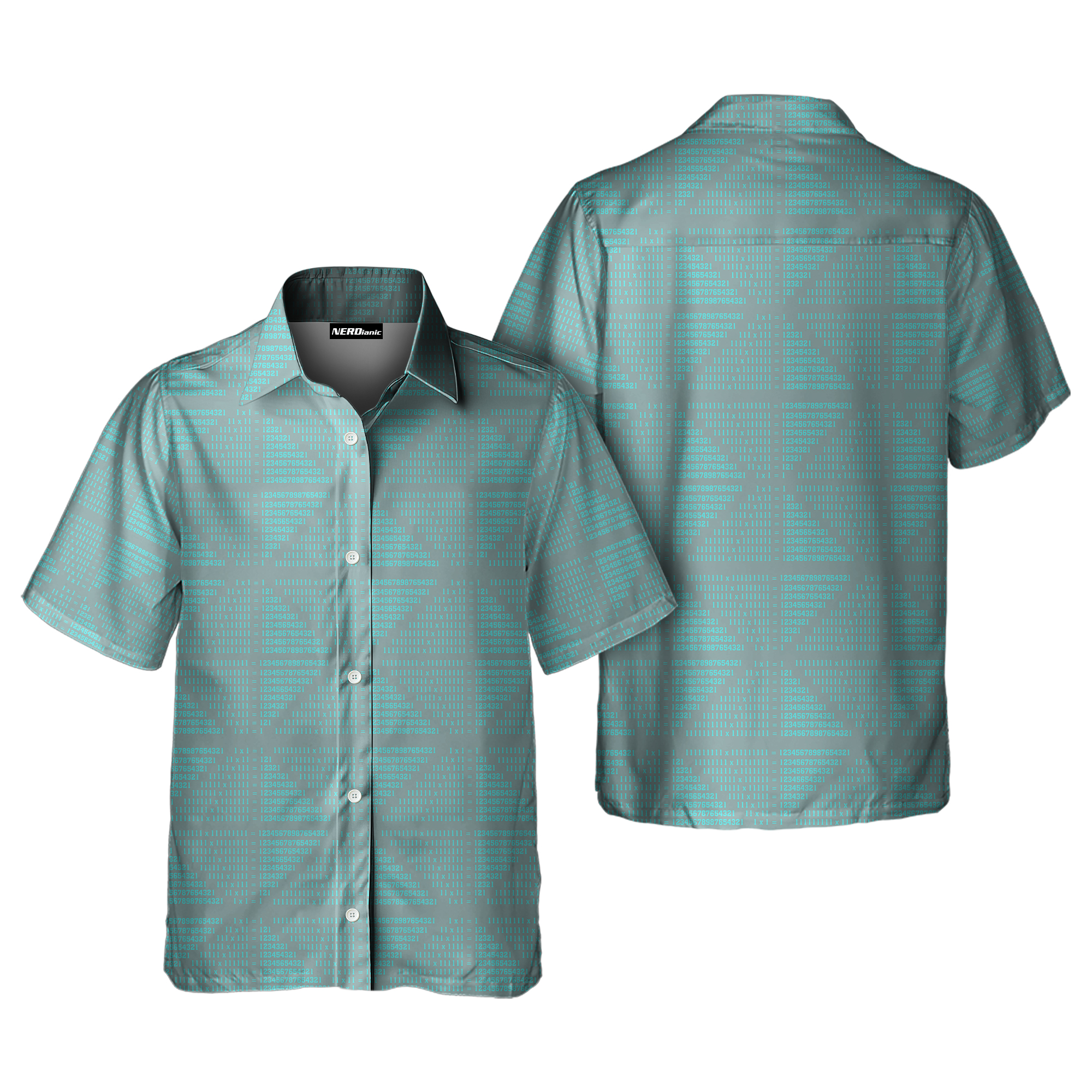 Palindrome Number Patterns Math Button Up Shirt
